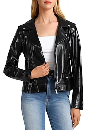 Bagatelle quilted leather sales moto jacket black