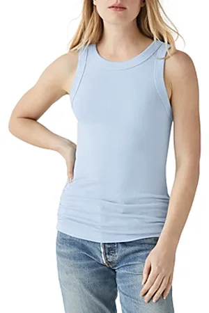 Michael Stars Women's Halley Tank Top - Closet Basic, Ruched Sides