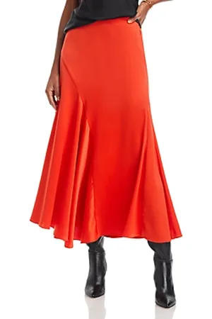 Midi Skirts in the color Orange for women | FASHIOLA.com