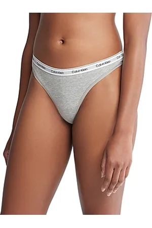 Cabana Cotton Seamless Thong Underwear 3 Pack - Black White Heather Gr – On  Gossamer