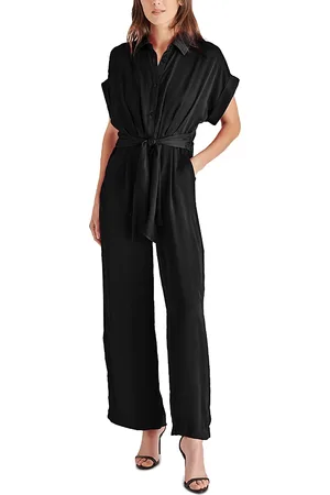 Steve Madden Tori Button Front Tie Waist Jumpsuit