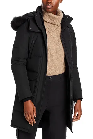 Moose Knuckles Onyx Causapscal Shearling Trim Down Parka