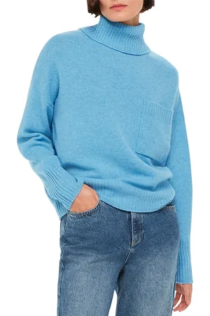 Whistles Chest Pocket Turtleneck Sweater