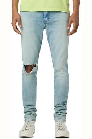 Hudson Zack Skinny Distressed Jeans in Blue