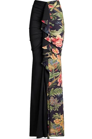 Etro Block Ruched Long Skirt