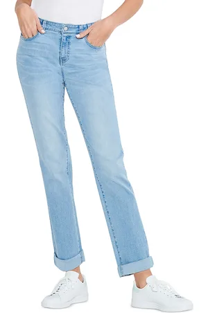NIC+ZOE Mid Rise Girlfriend Jeans in & Atlantic