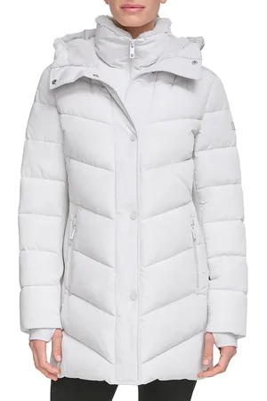 Calvin Klein Faux Fur Trim Puffer Coat