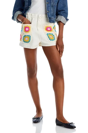BLANK NYC Embroidered Paperbag Shorts