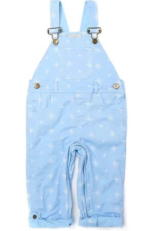 Dotty Dungarees Ice Blue Overalls