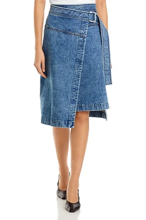 3.1 Phillip Lim Denim Wrap Midi Skirt