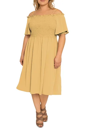 Standards & Practices Plus Smocked Midi Dress