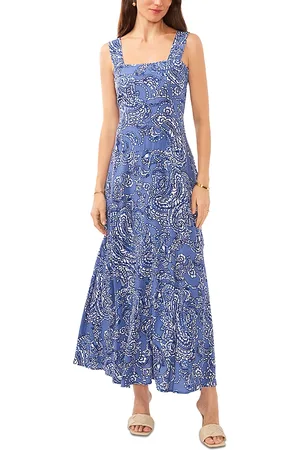 Vince Camuto Printed Square Neck Maxi Dress