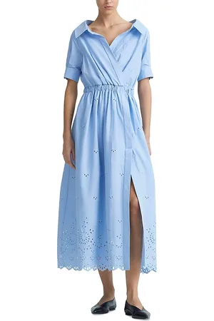 Altuzarra Lydia Open Neck Eyelet Midi Dress