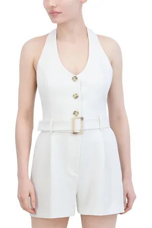 BCBG Max Azria Belted Halter Neck Romper