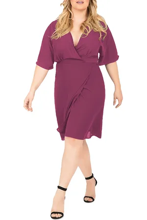 Standards & Practices Plus Candice Floral Print Wrap Dress
