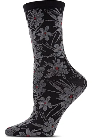 Natori Abstract Floral Crew Socks