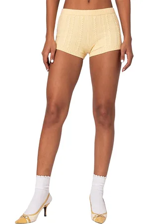 Edikted Raegan Cable Knit Shorts
