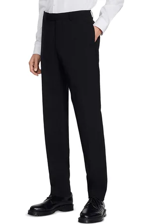 Sandro Solid Slim Fit Suit Pants