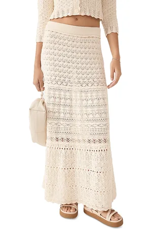 Ba & sh Jupe Josh Crochet Maxi Skirt