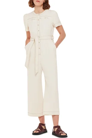 Whistles Alana Cotton Denim Jumpsuit