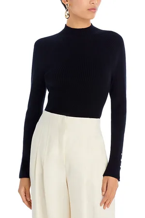 Derek Lam Kassandra Ribbed Mock Neck Top