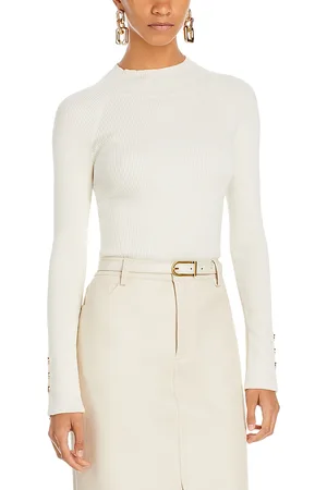 Derek Lam Kassandra Ribbed Mock Neck Top