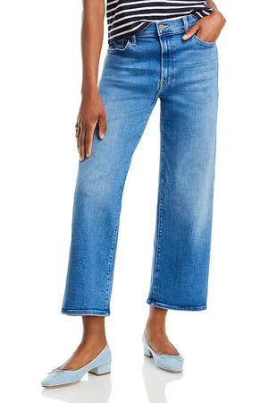 Mother The Dodger High Rise Ankle Wide Leg Jeans in
