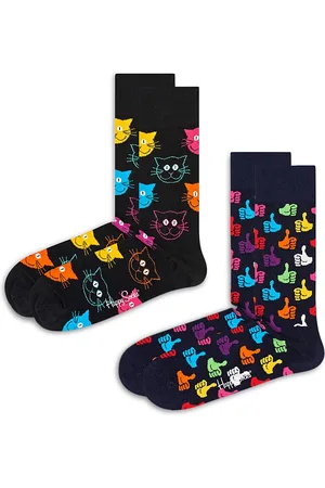 Happy Socks Classic Cotton Blend Crew Socks, Pack of 2