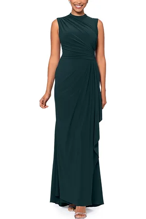 Aqua Draped Gown