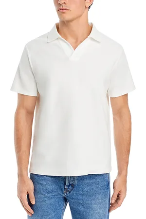 Frame Jacquard Short Sleeve Open Collar Polo Shirt