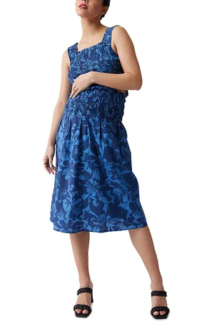 Ingrid & Isabel Maternity Poplin Floral Top & Skirt Set
