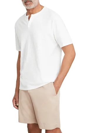 Vince Slub Split Neck Short Sleeve Tee