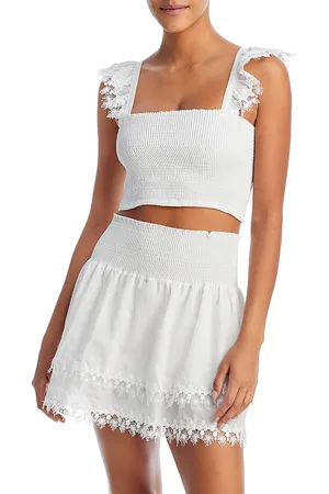 Peixoto Mariel Smocked Top Swim Cover-Up