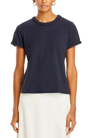 Cinq A Sept Braided Cotton Tee