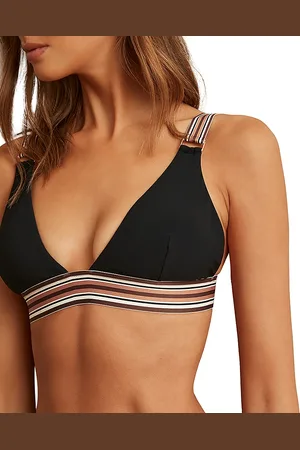 Reiss Yve Stripe Trim Bikini Top