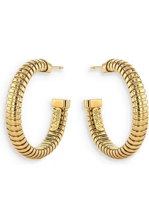 Alberto Milani 18K Yellow Via Bagutta Tubogas Small Hoop Earrings