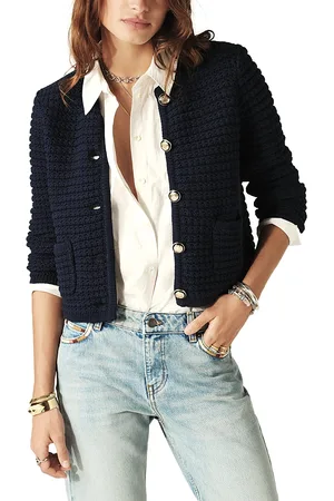 Ba & sh Gaspard Crewneck Cardigan Sweater