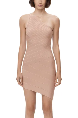 Hervé Léger Asymmetric One Shoulder Mini Dress