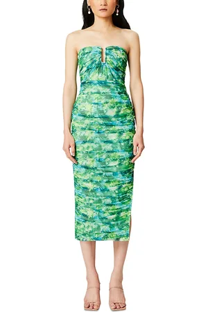 ELLIATT Larkspur Printed Mesh U Wire Dress