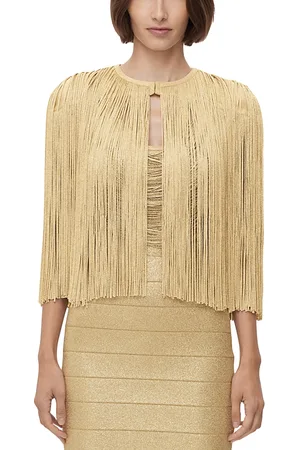 Hervé Léger Metallic Fringe Cape