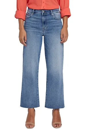 7 for all Mankind High Rise Cropped Wide Leg Alexa Jeans in