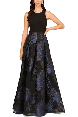 Aidan Mattox Floral Jacquard Gown