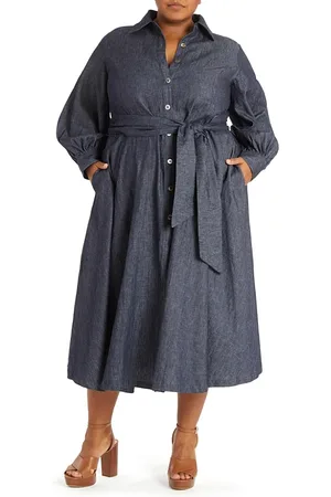 PARI PASSU Plus Size Oli Denim Shirtdress