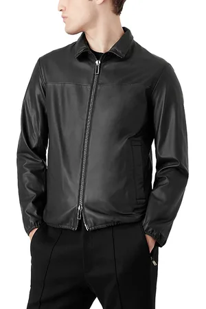 Emporio Armani Essential Leather Full Zip Jacket