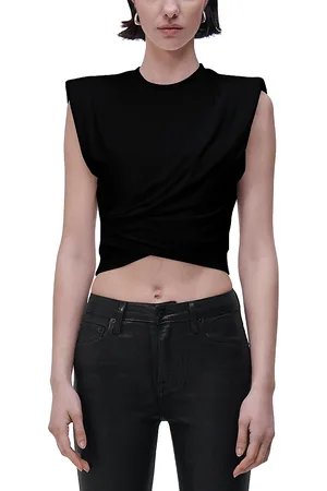 Simkhai Smikhai Estelle Draped Cropped Tee