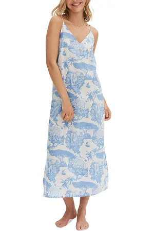 Desmond & Dempsey Loxodonta Print Nightgown