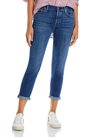 7 for all Mankind Josefina High Rise Cropped Boyfriend Jeans in
