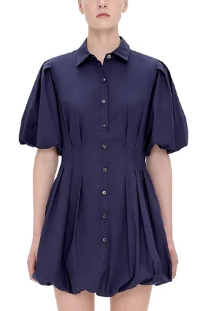 Simkhai Cleo Balloon Pintuck Mini Dress