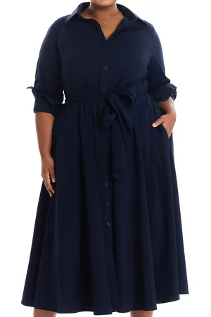 PARI PASSU Plus Size Poplin Shirtdress