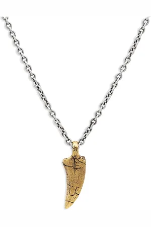 John Varvatos Two-Tone Artisan T Rex Tooth Pendant Necklace, 24